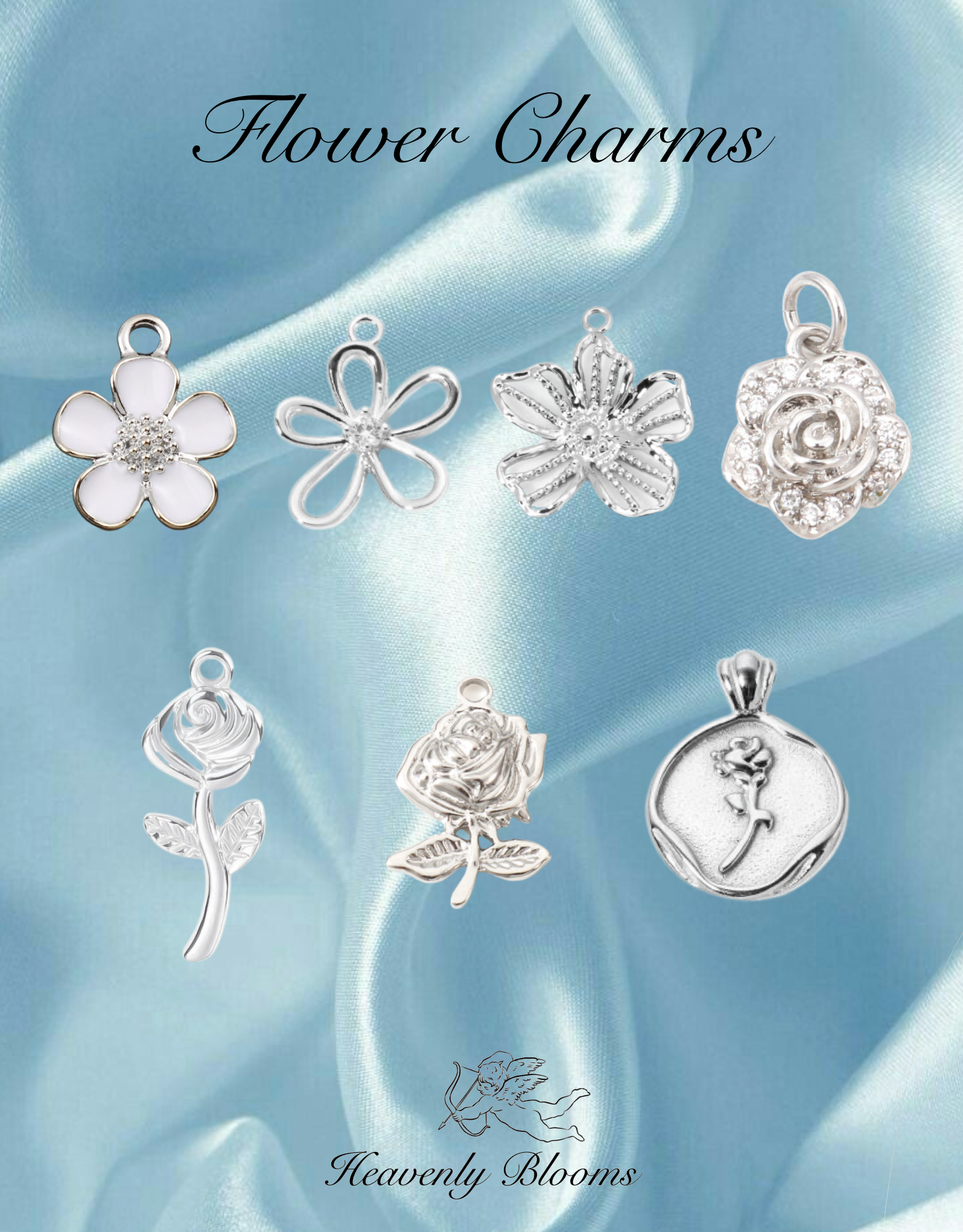 Flower Charms (Silver)
