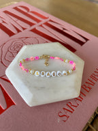 Customizable Flower Beaded Bracelet