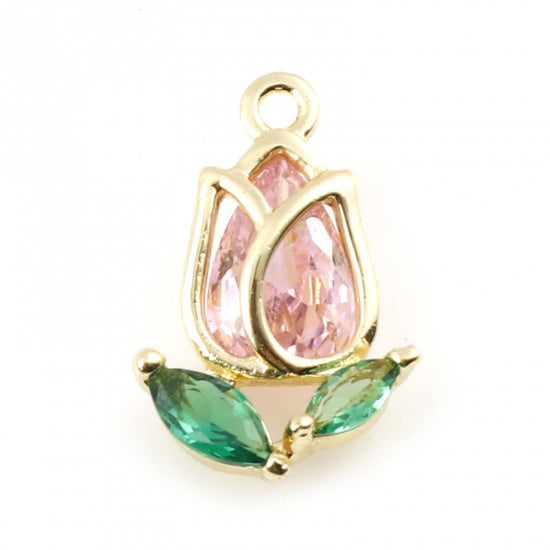 CZ Flower Charms