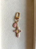 Cz Mary Cross Keychain