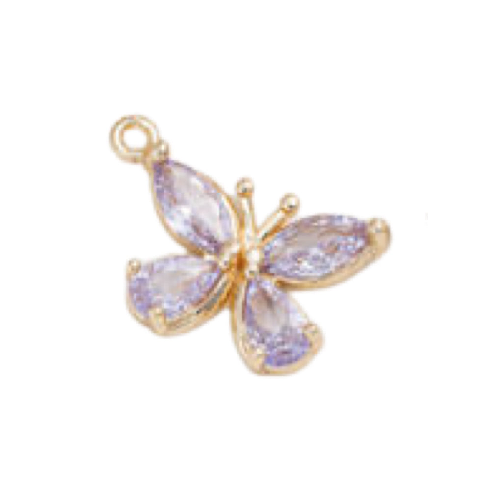CZ Butterfly Charms