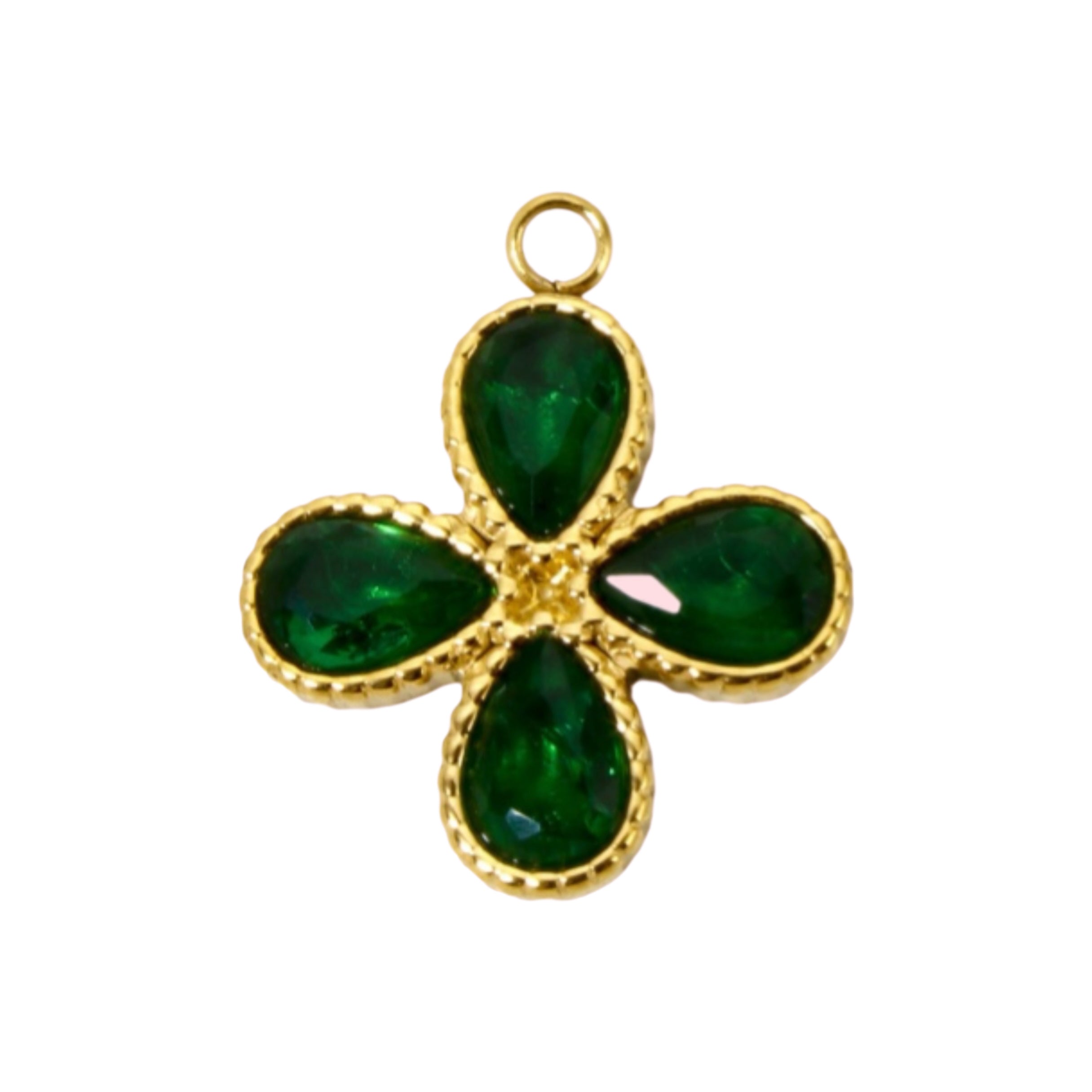 CZ Flower Charms