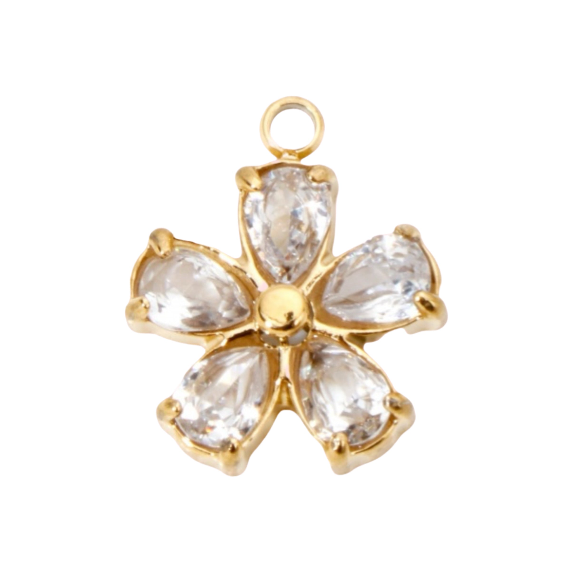 CZ Flower Charms