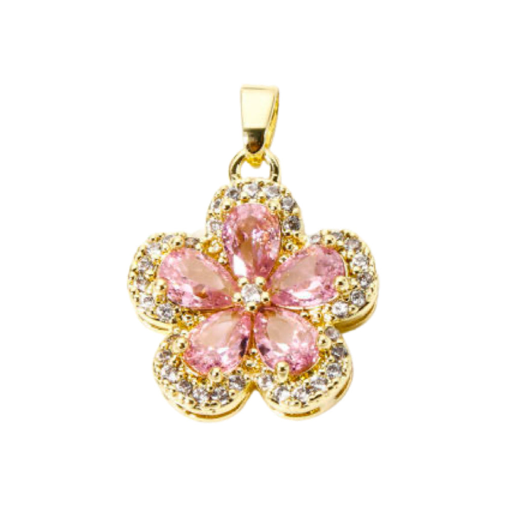 CZ Flower Charms