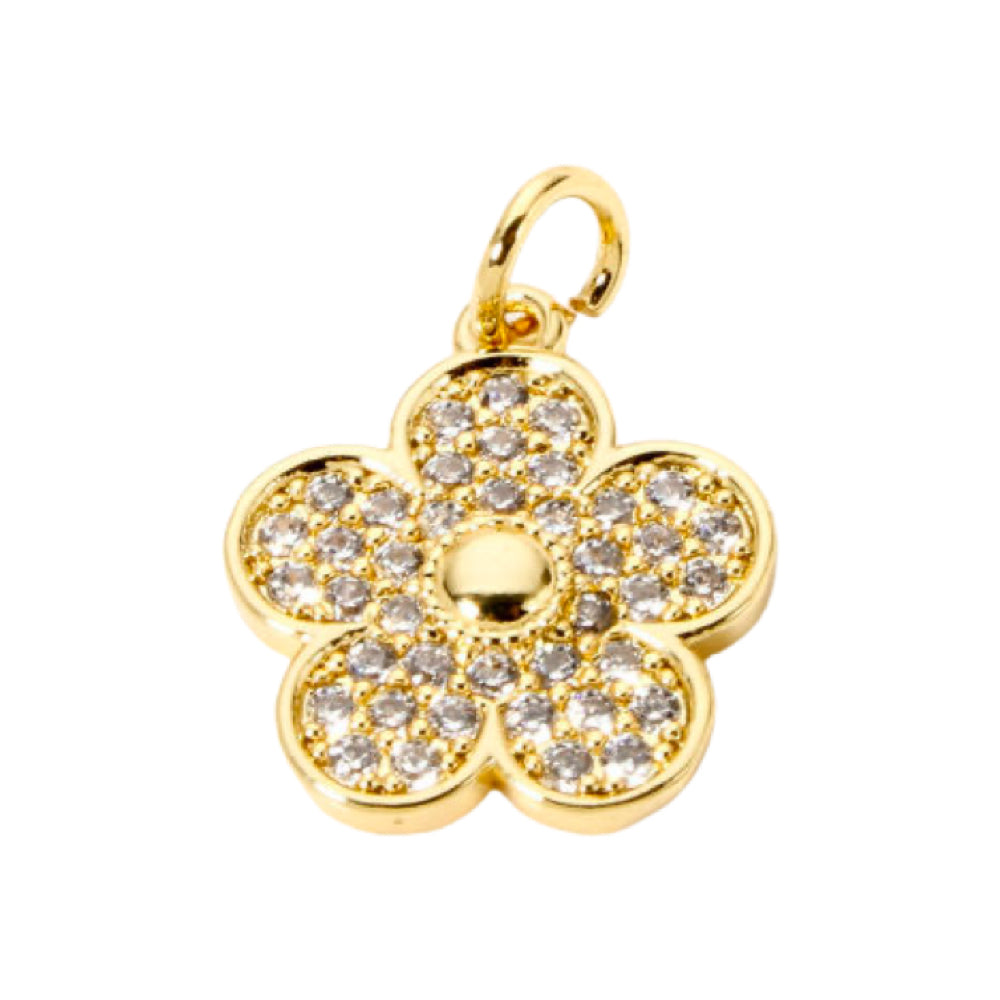 CZ Flower Charms