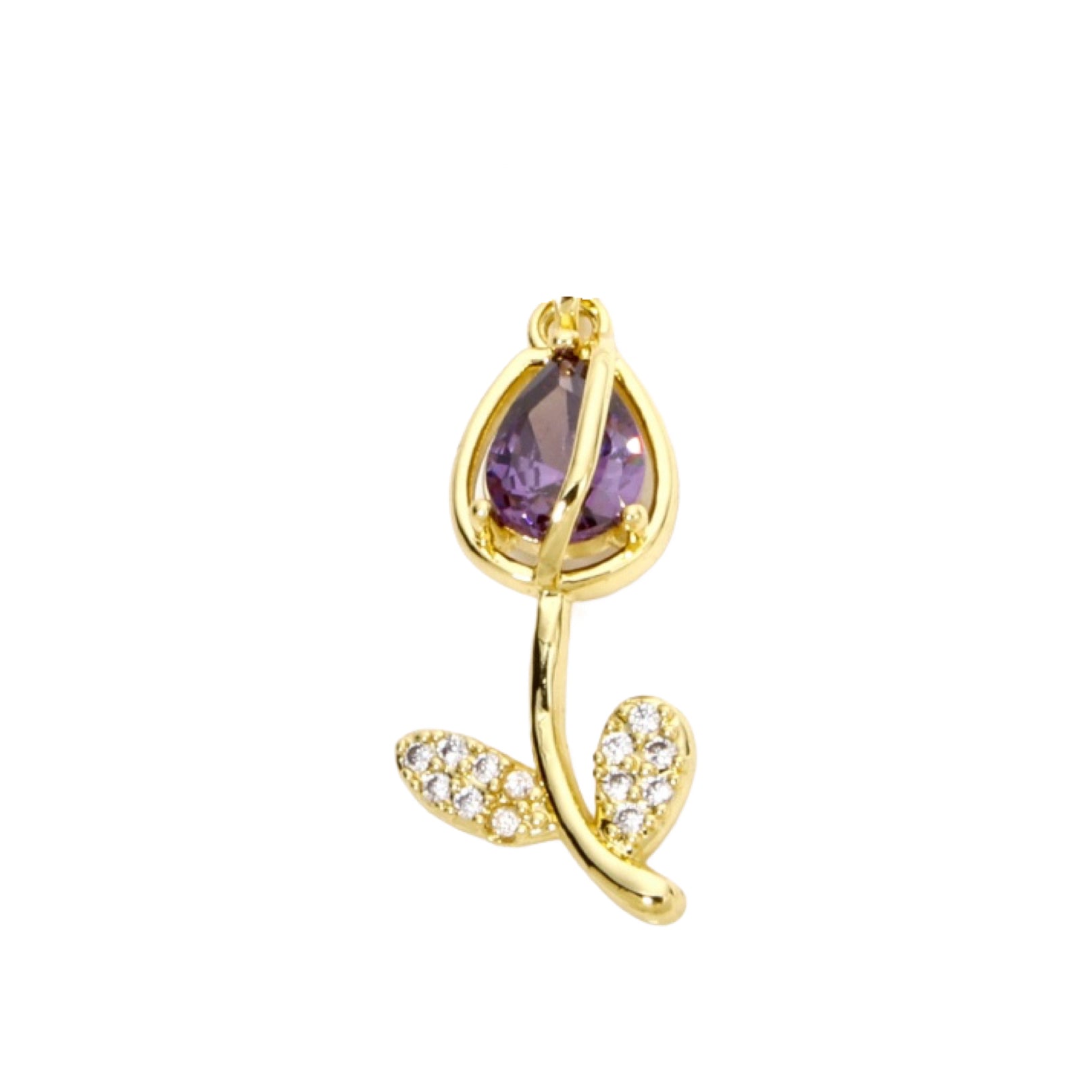 CZ Flower Charms