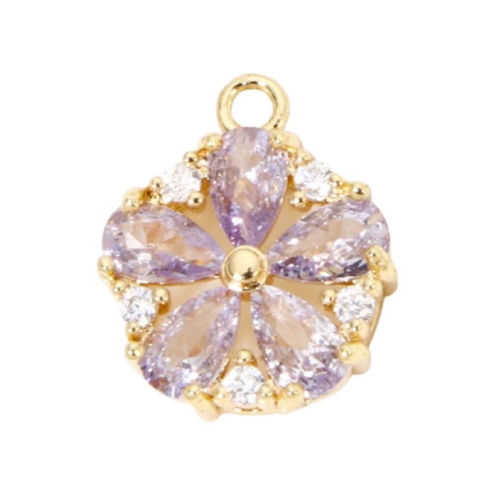 CZ Flower Charms