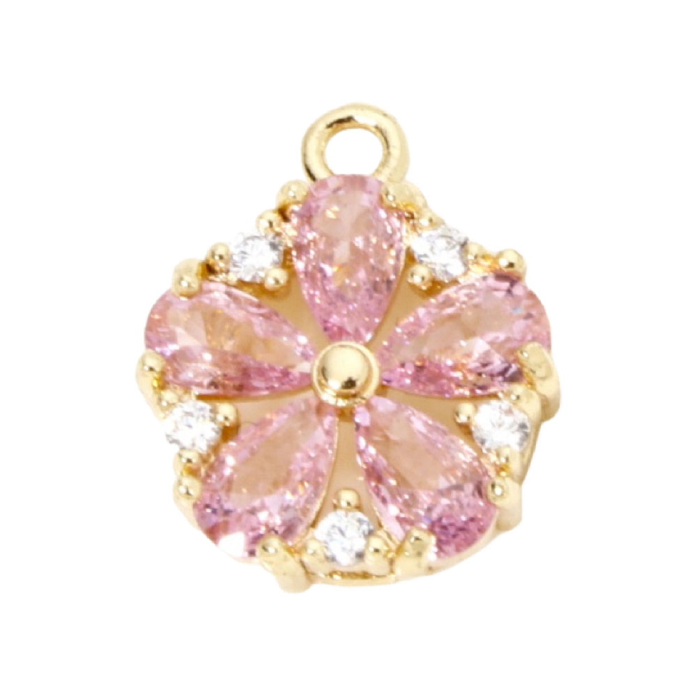 CZ Flower Charms