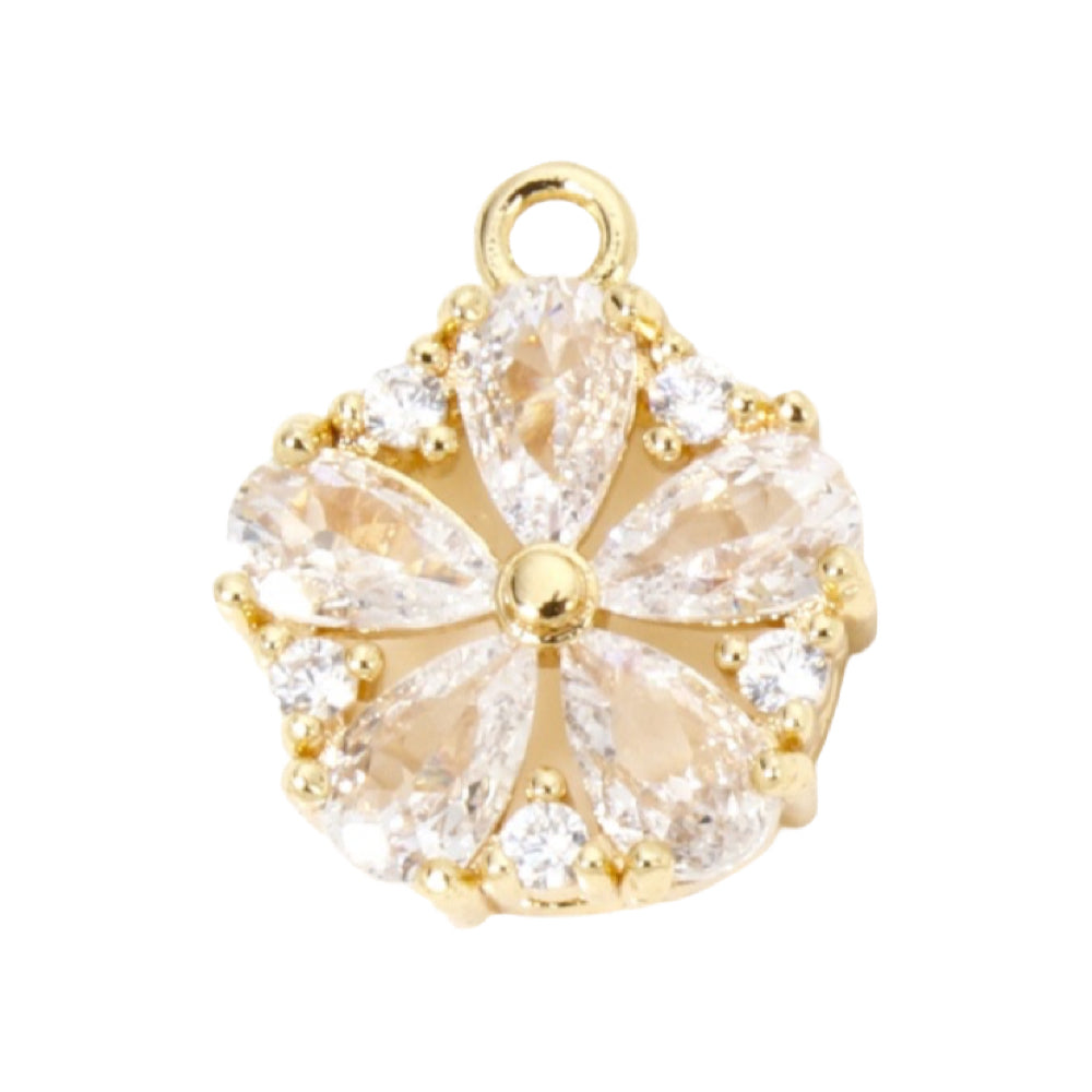 CZ Flower Charms