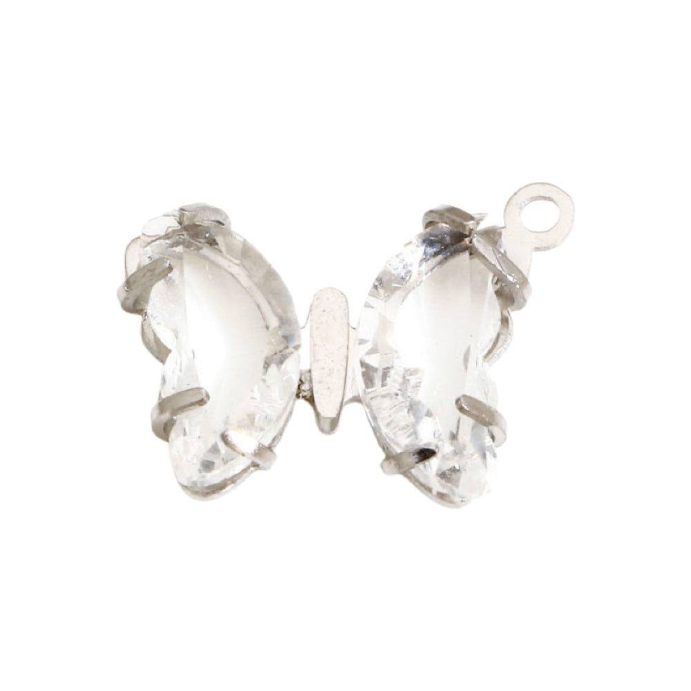 CZ Butterfly Charm (Silver)