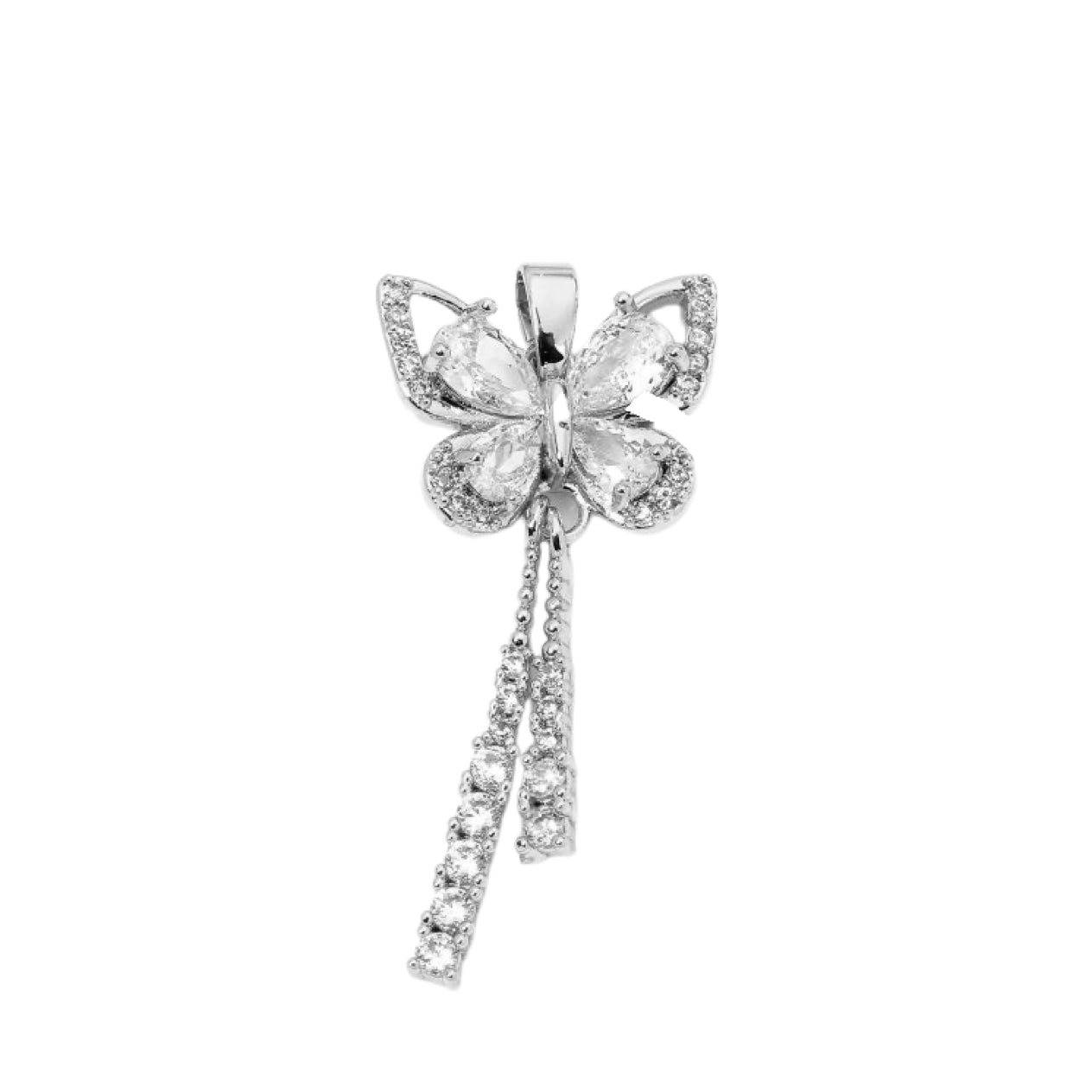CZ Butterfly Charm (Silver)